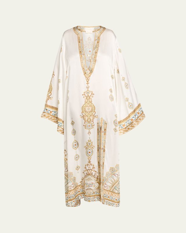 Ottoman Dynasty Deep V-Neck Hardware Kaftan
